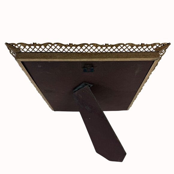 Ornate Metal Picture Frame Gold Tone Vintage Lattice Design Glass Front 8 X 10 - Picture 6 of 16